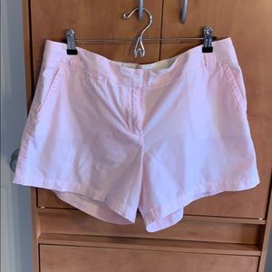 JCrew Pink and a White Striped Shorts